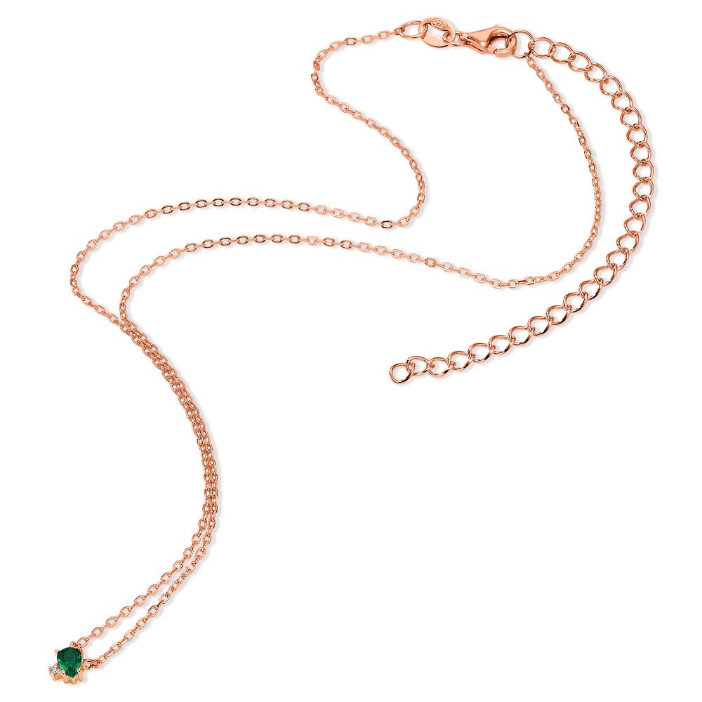 Collier Sølv rose forgyldt 35-43 cm