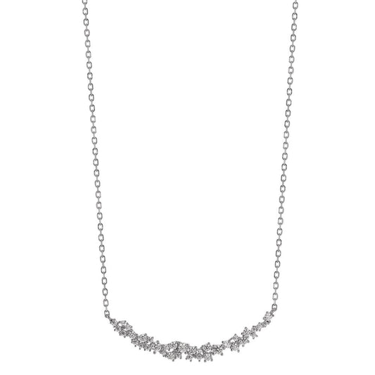 Collier Sølv Zirconia 35 Sten rhodineret 40-45 cm