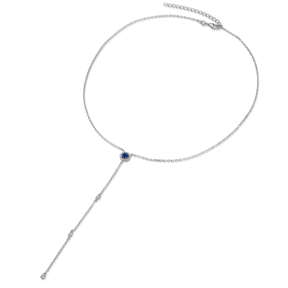 Collier Sølv Zirconia rhodineret 40-45 cm