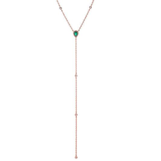 Collier Sølv Zirconia forgyldt 40-45 cm