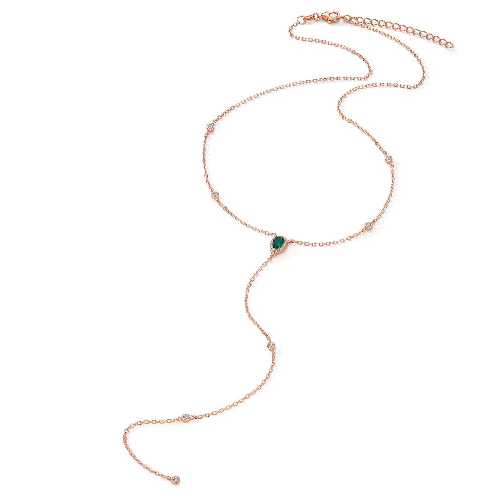 Collier Sølv Zirconia forgyldt 40-45 cm