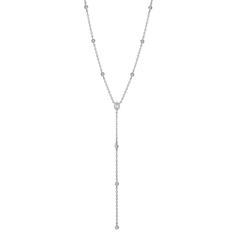 Collier Sølv Zirconia rhodineret 40-45 cm