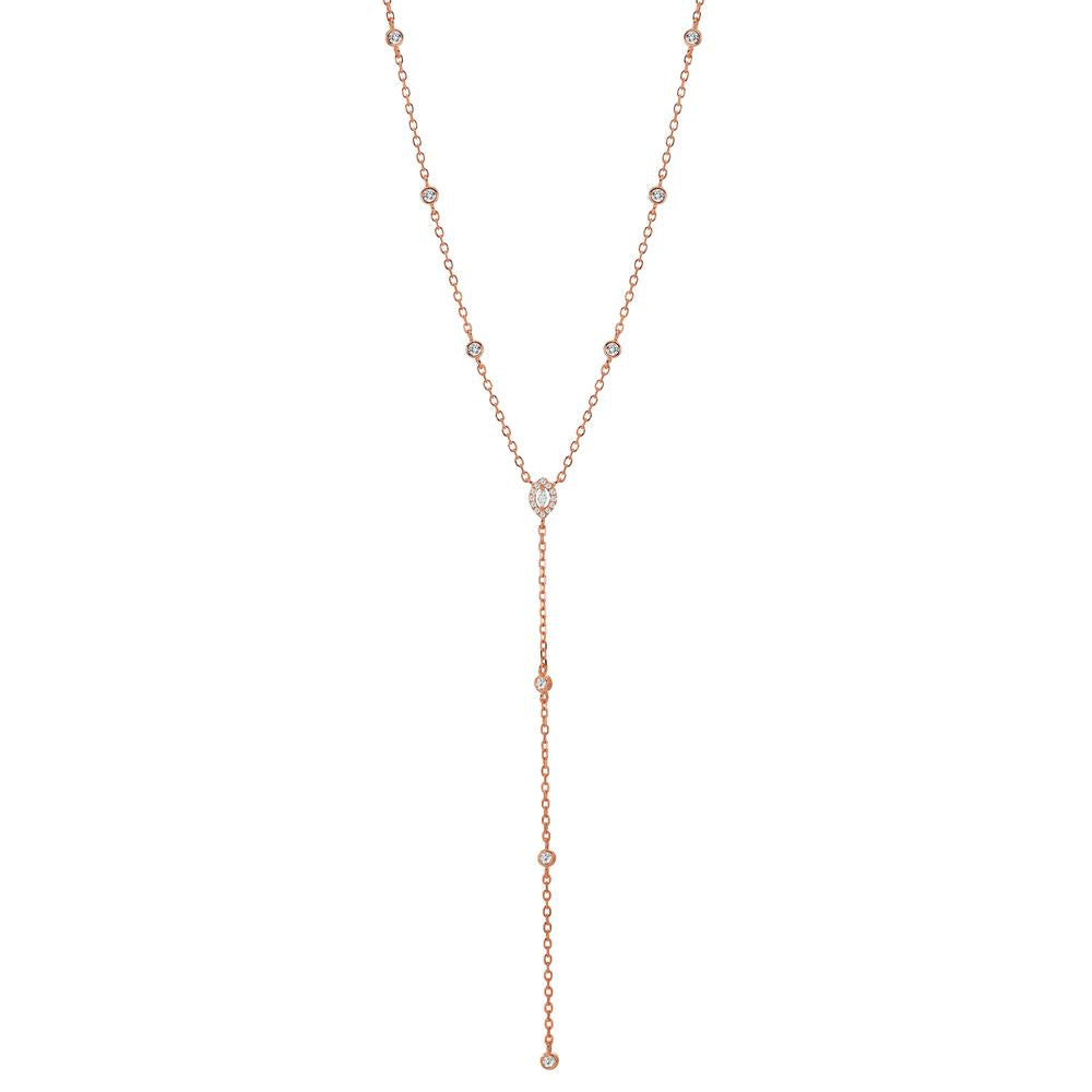 Collier Sølv rose forgyldt 40-45 cm