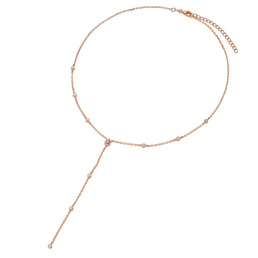 Collier Sølv rose forgyldt 40-45 cm