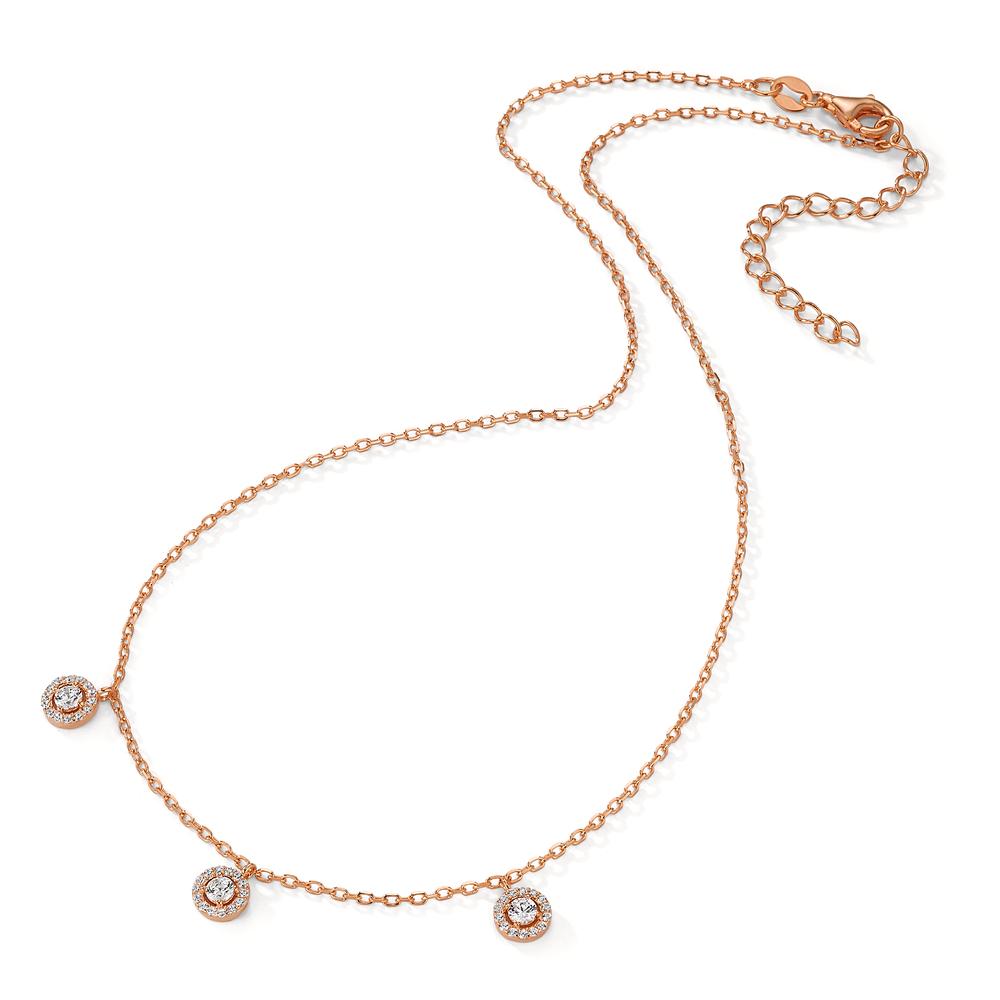 Collier Sølv rose forgyldt 37-42 cm