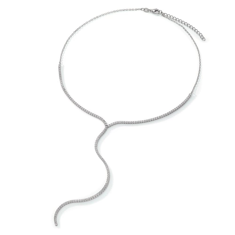 Collier Sølv Zirconia rhodineret 38-43 cm