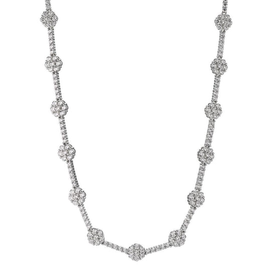 Collier Sølv Zirconia rhodineret 40-45 cm