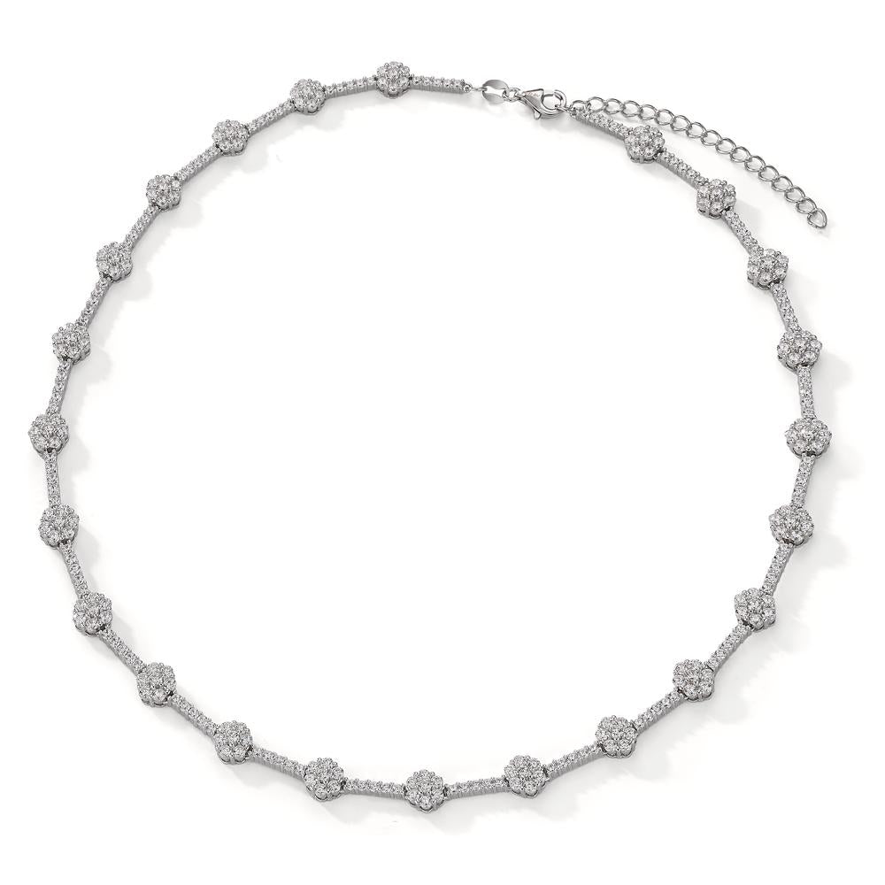 Collier Sølv Zirconia rhodineret 40-45 cm