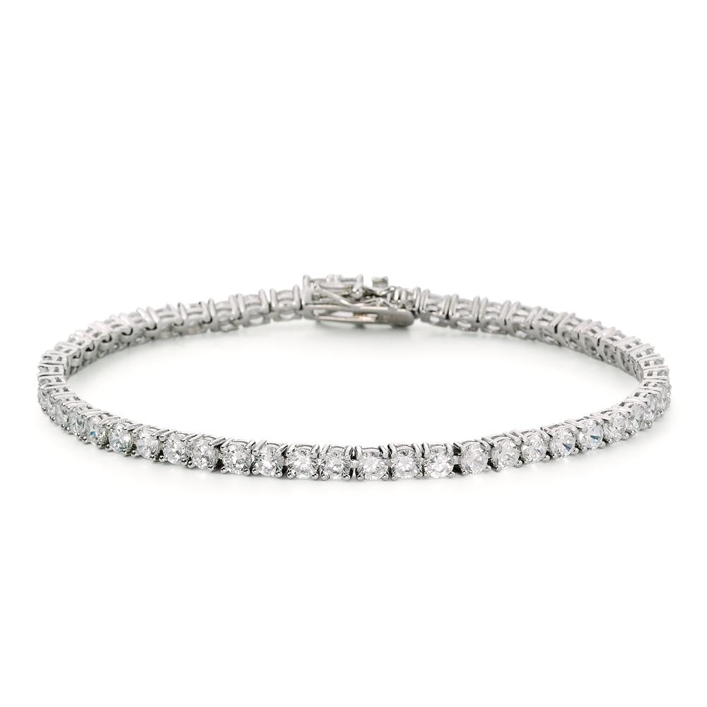 Armbånd Sølv Zirconia rhodineret 16.5 cm