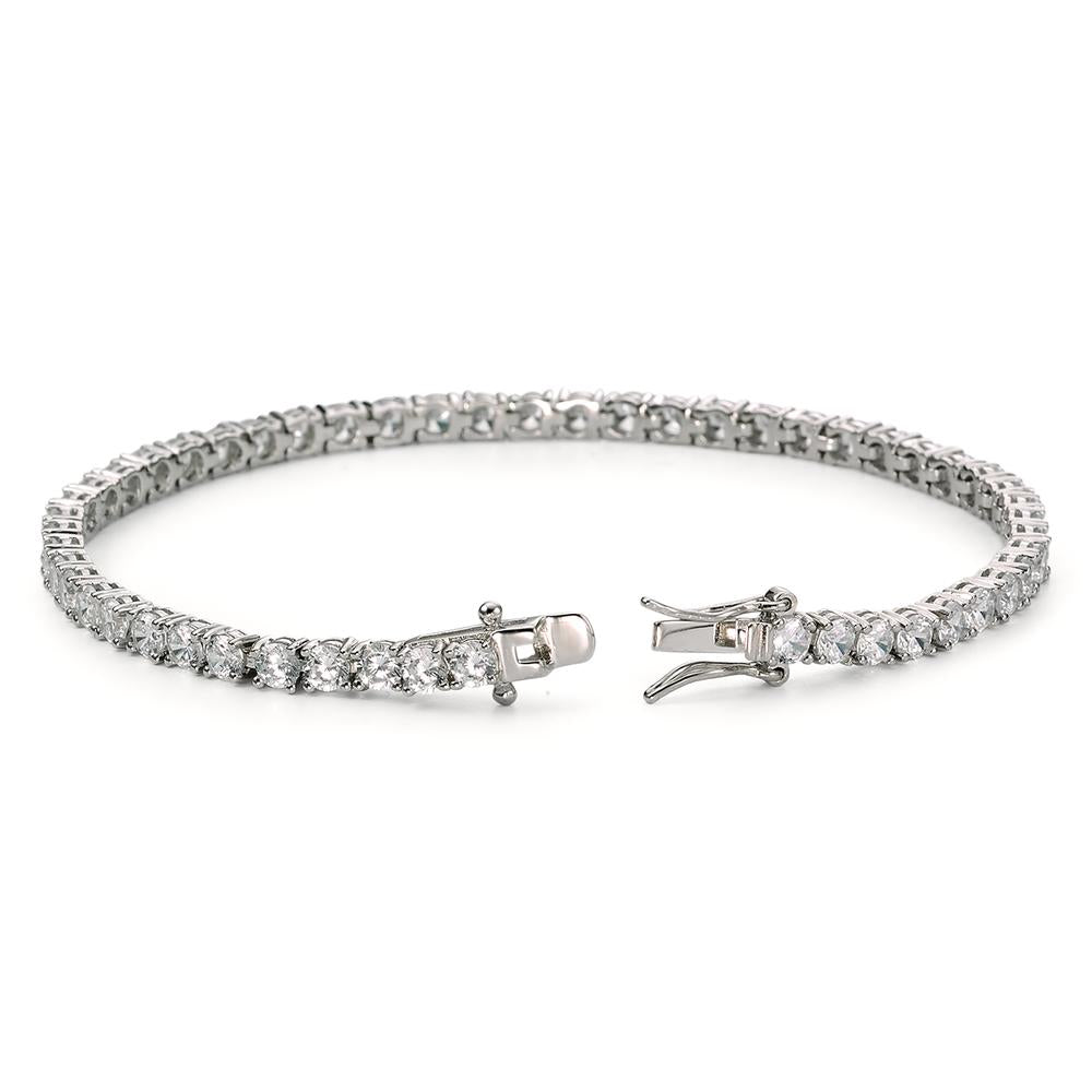 Armbånd Sølv Zirconia rhodineret 16.5 cm