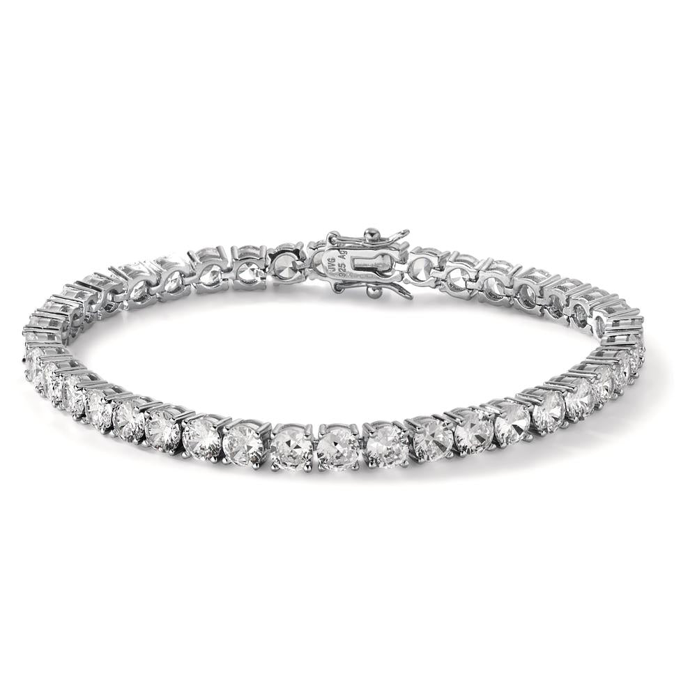 Armbånd Sølv Zirconia rhodineret 20 cm