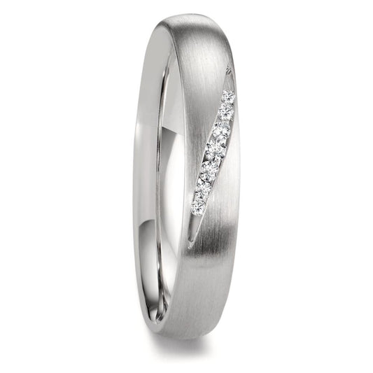 Partnerringe 950 platin Diamant 0.072 ct, 5 Sten , w-si