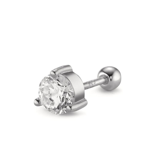 Piercing Sølv Zirconia rhodineret Ø5.5 mm