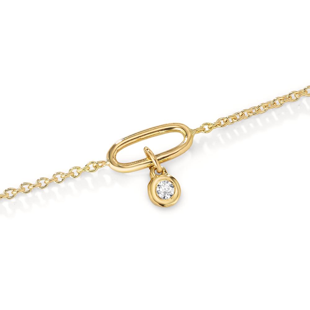 Armbånd 750/18K guld Diamant 0.02 ct, w-si 17-18 cm