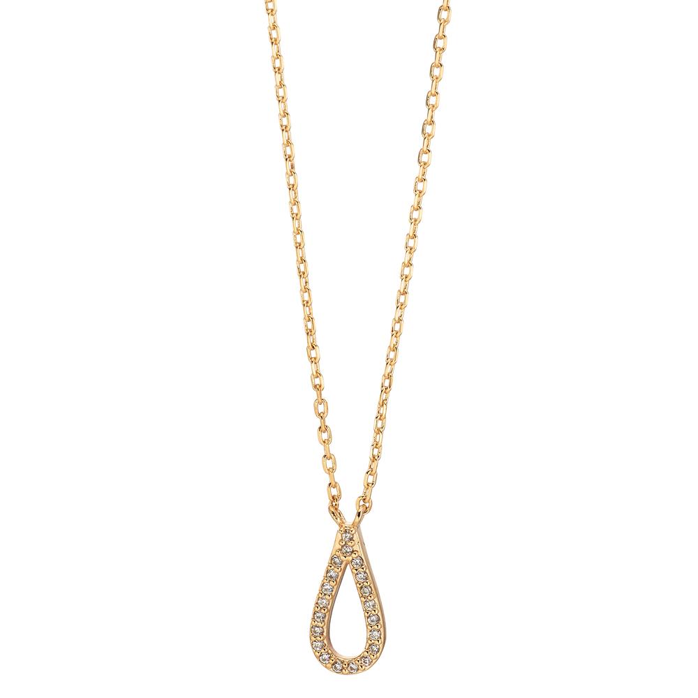 Collier Bronze Zirconia 20 Sten forgyldt 40-45 cm