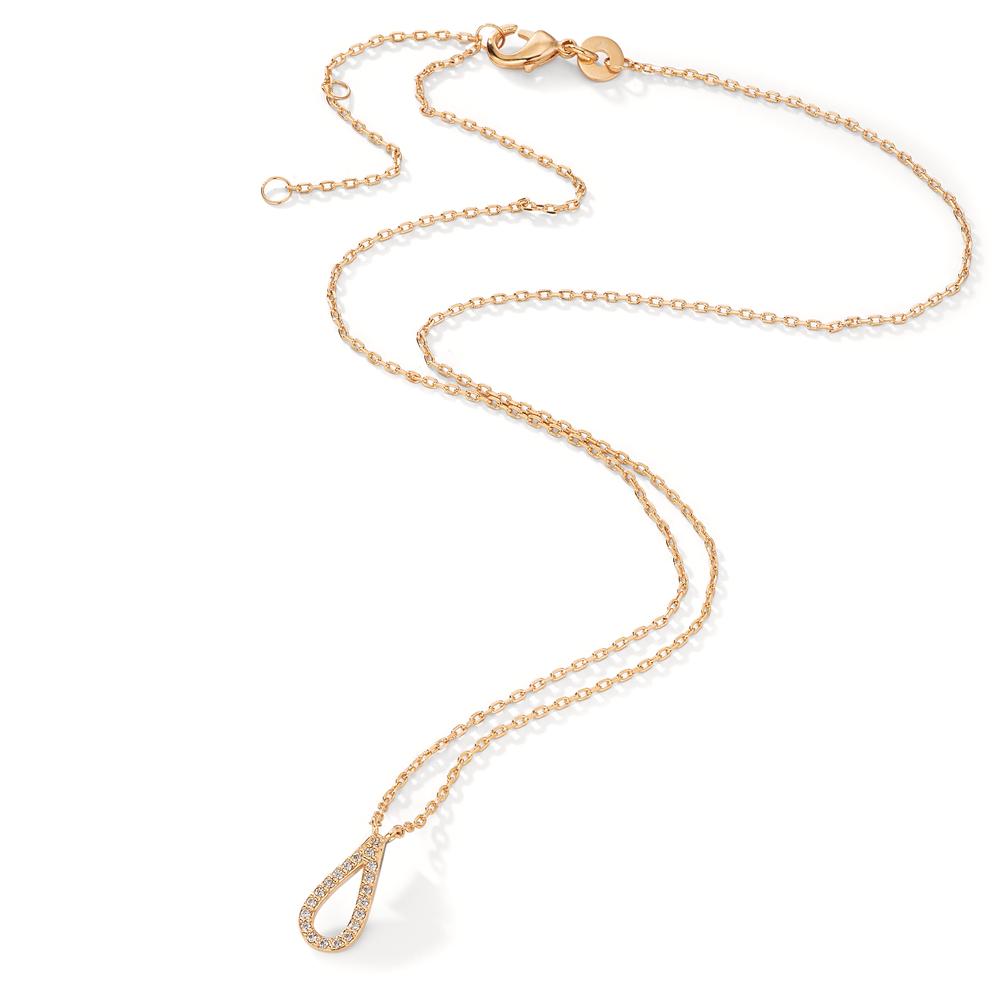 Collier Bronze Zirconia 20 Sten forgyldt 40-45 cm