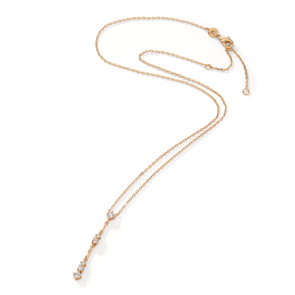 Collier Bronze Zirconia 6 Sten forgyldt 40-45 cm