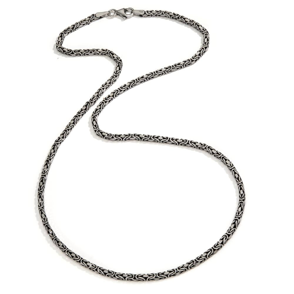 Collier Sølv patineret 55 cm