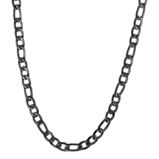 Collier Rustfrit stål sort IP belagt 50 cm