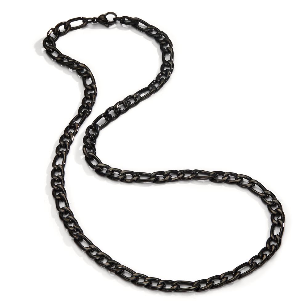 Collier Rustfrit stål sort IP belagt 50 cm