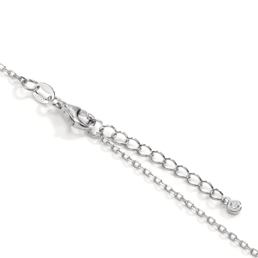 Collier Sølv Zirconia farverig rhodineret 42-45 cm Ø14 mm