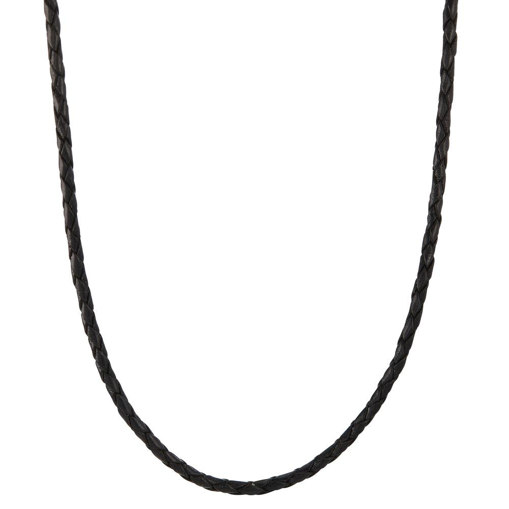 Collier Læder, Sølv rhodineret 50 cm Ø2.7 mm