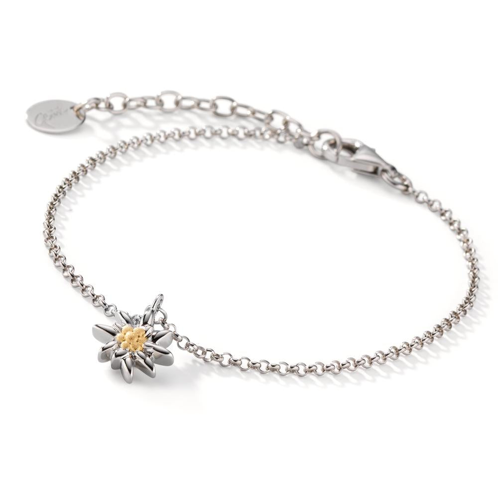 Armbånd Sølv tofarvet rhodineret Edelweiss 18-22 cm