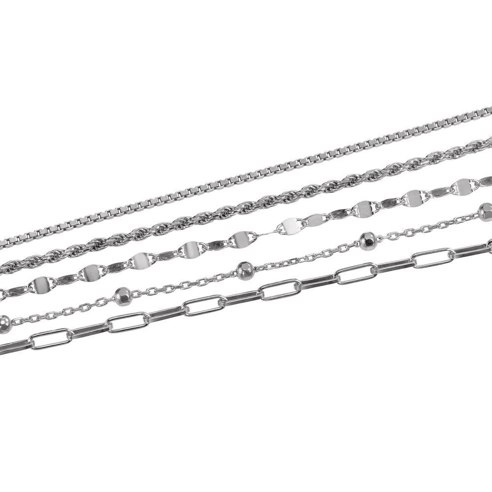 Ankelkæde Sølv rhodineret 23-26 cm