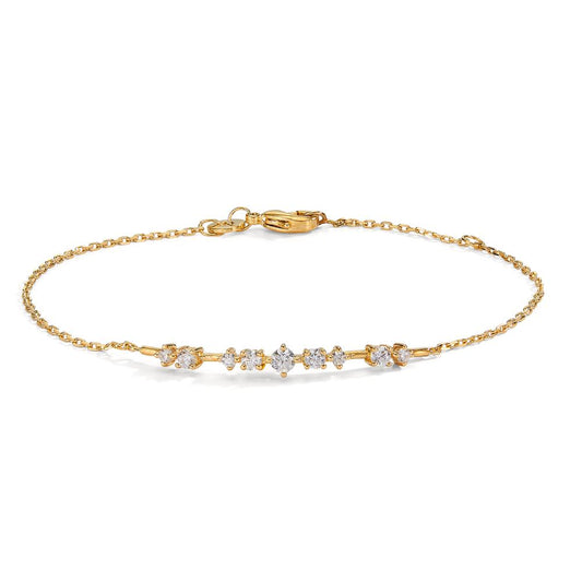 Armbånd Bronze Zirconia 9 Sten 16-18 cm