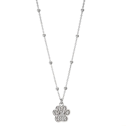 Collier Sølv Zirconia rhodineret pote 42-45 cm