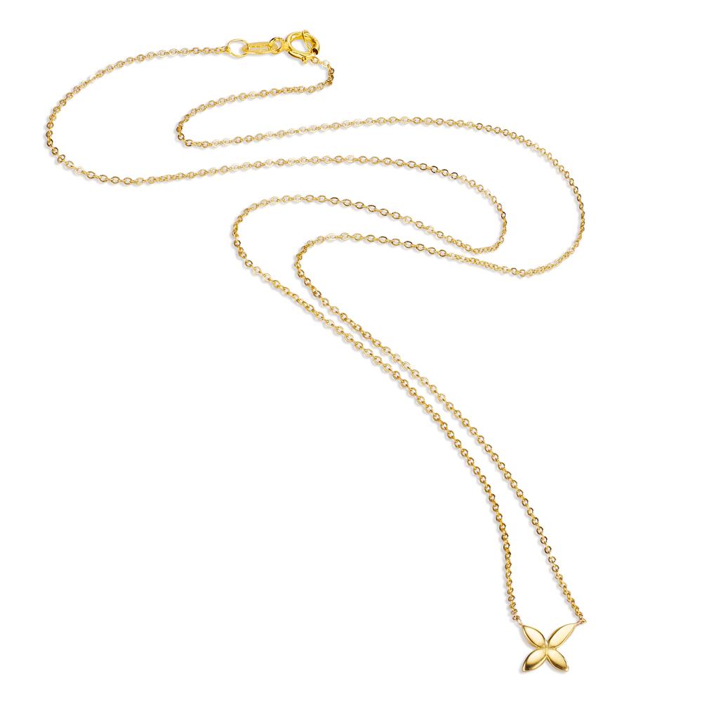 Collier 375/9K guld Blomst 42 cm