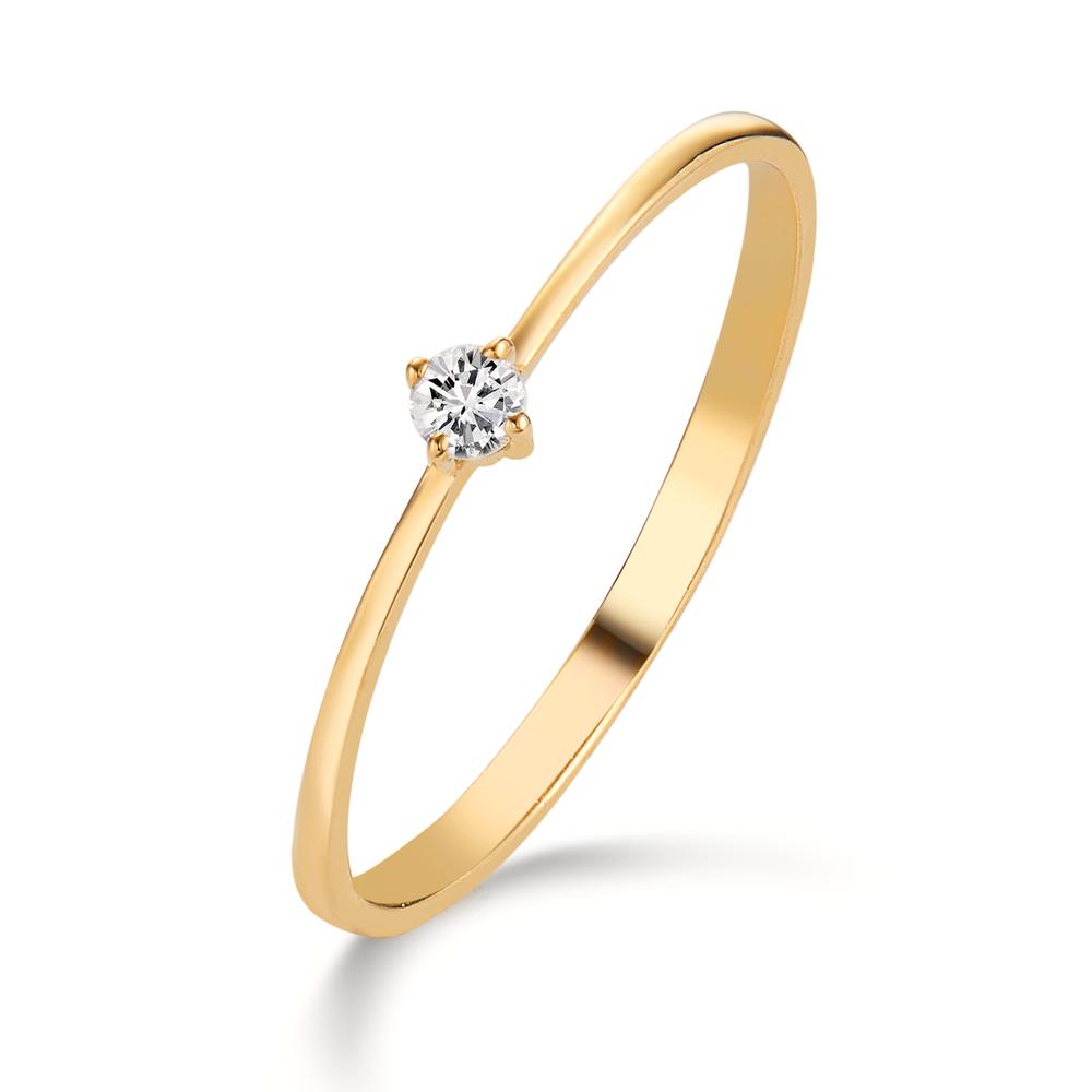 Solitaire ring 750/18K guld Diamant 0.05 ct, w-si