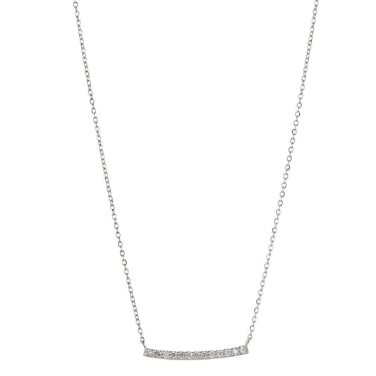 Collier 750/18K hvidguld Diamant 0.06 ct, 13 Sten , w-si 40-42 cm