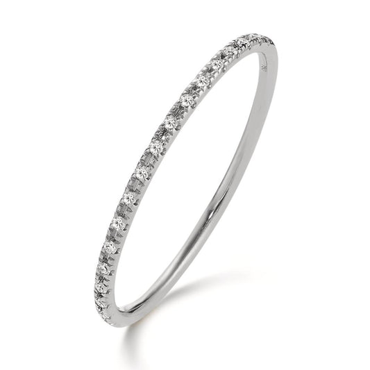 Memory ring 750/18K hvidguld Diamant 0.04 ct, 18 Sten , w-si