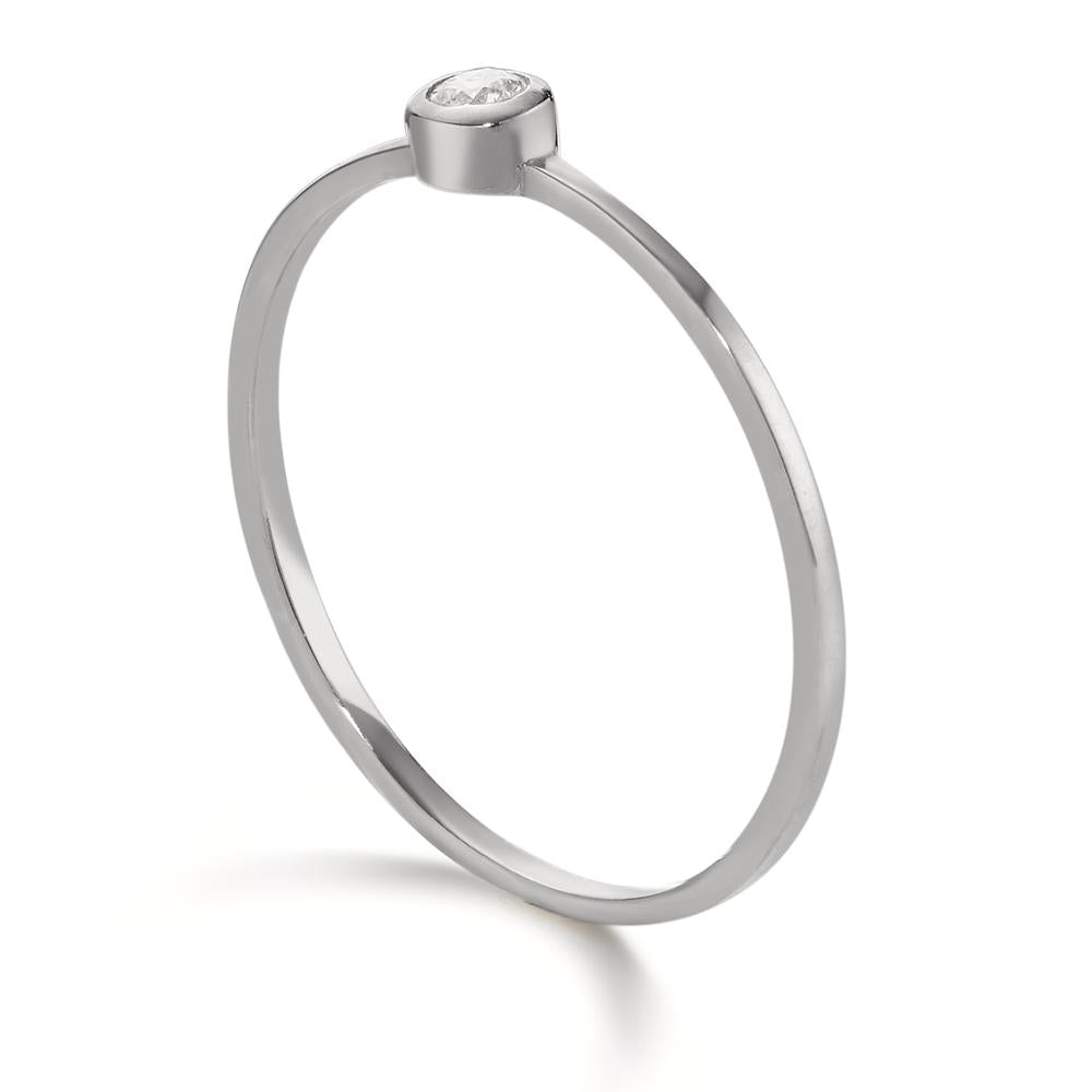 Solitaire ring 750/18K hvidguld Diamant 0.05 ct, w-si