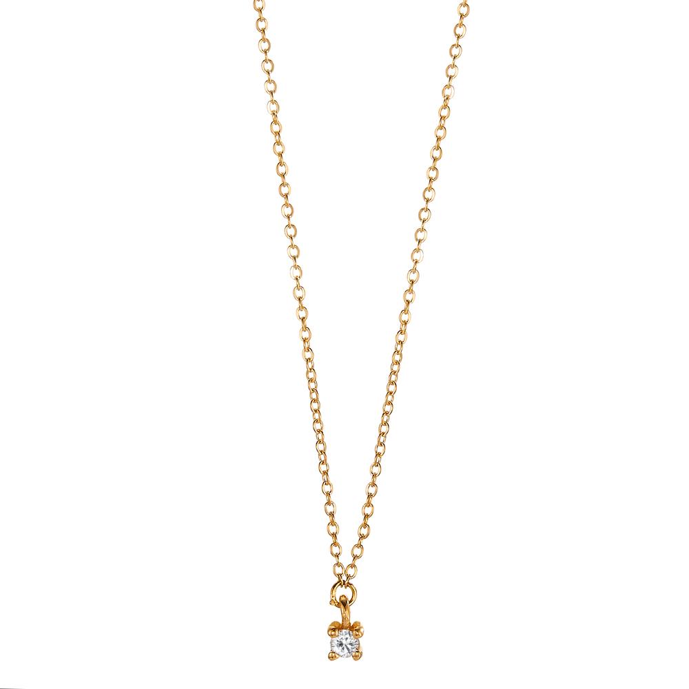 Collier 750/18K guld Diamant 0.03 ct, w-si 40-42 cm