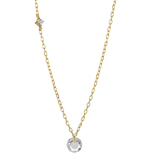 Collier 750/18K guld Topas 2 Sten 40-42 cm