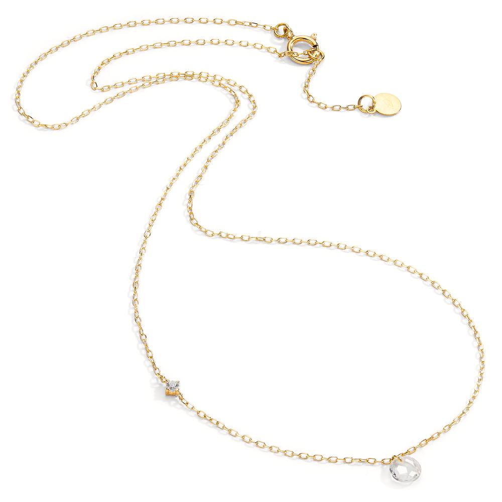 Collier 750/18K guld Topas 2 Sten 40-42 cm