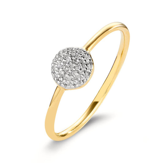 Fingerring 750/18K guld Diamant 0.09 ct, w-si