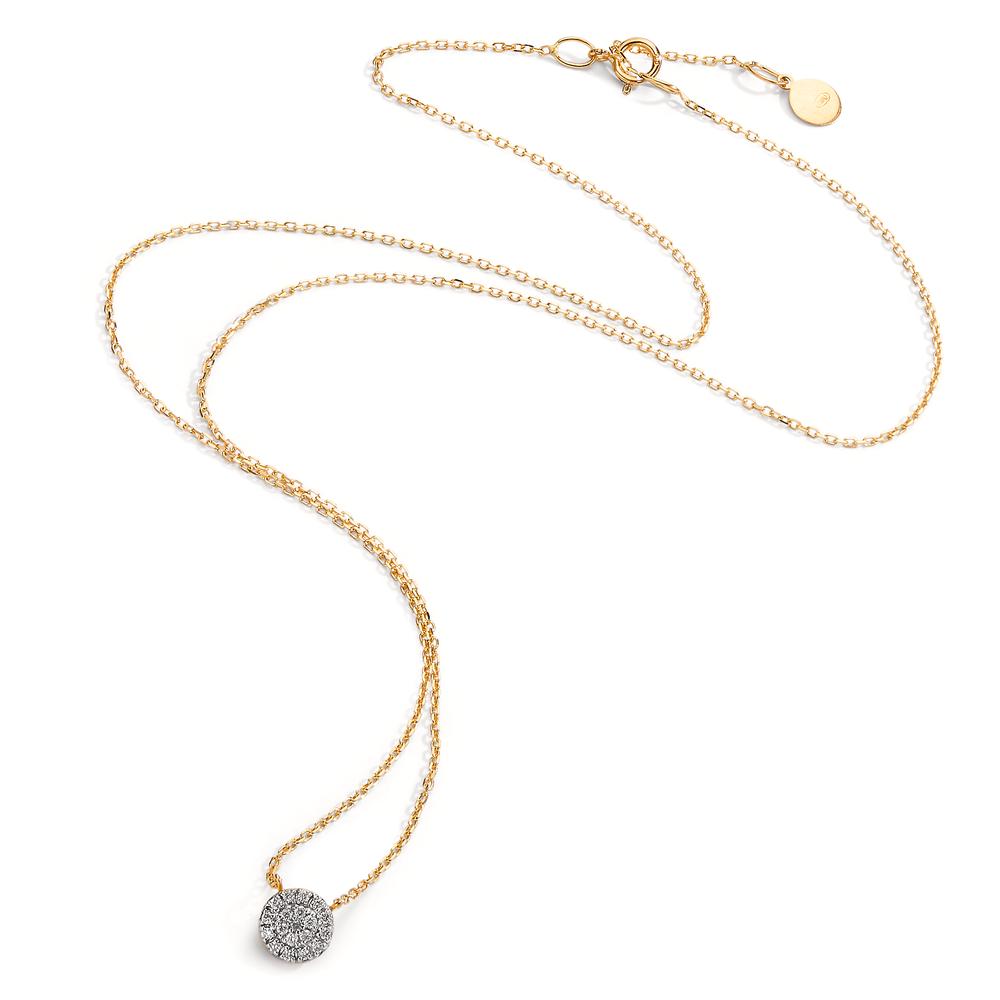 Collier 750/18K guld Diamant 0.09 ct, w-si 40-42 cm