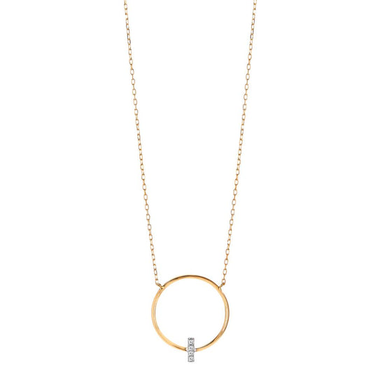 Collier 750/18K guld Diamant 0.02 ct, 4 Sten , w-si 40-42 cm