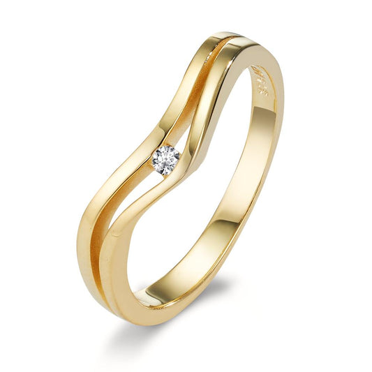 Fingerring 375/9K guld Zirconia