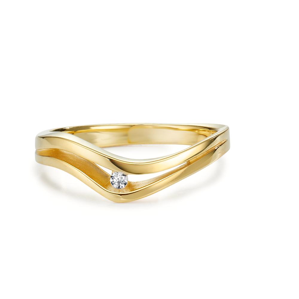 Fingerring 375/9K guld Zirconia