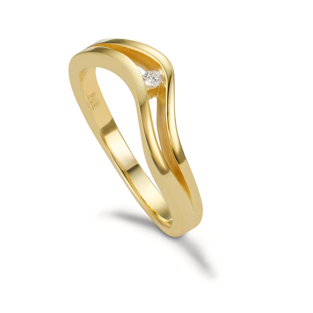 Fingerring 375/9K guld Zirconia