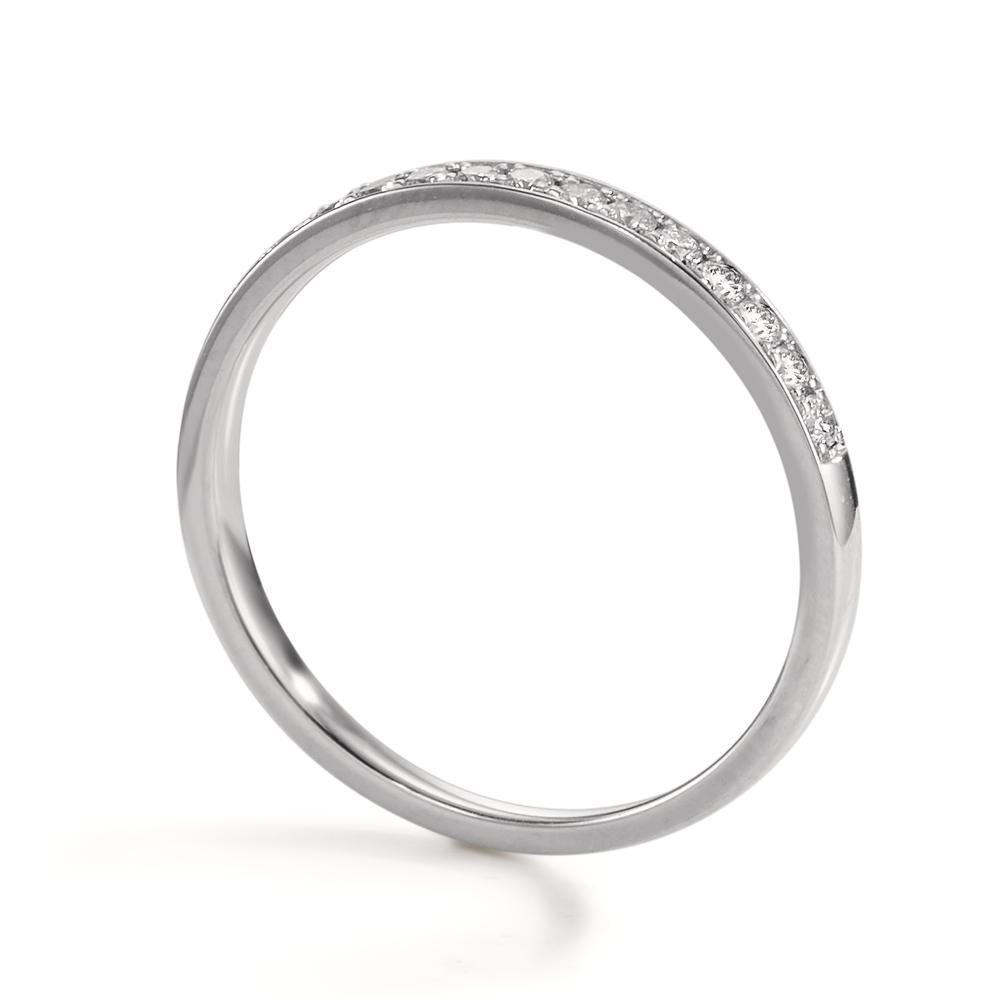 Memory ring 950 platin Diamant 0.20 ct, 17 Sten , w-si