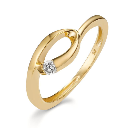 Fingerring 375/9K guld Zirconia