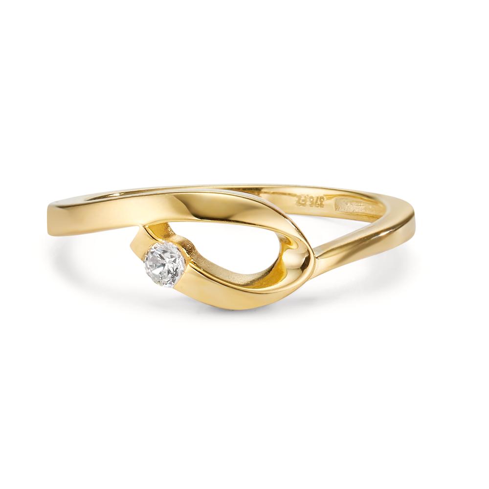 Fingerring 375/9K guld Zirconia