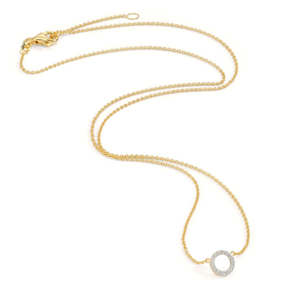 Collier 375/9K guld Zirconia 42-45 cm