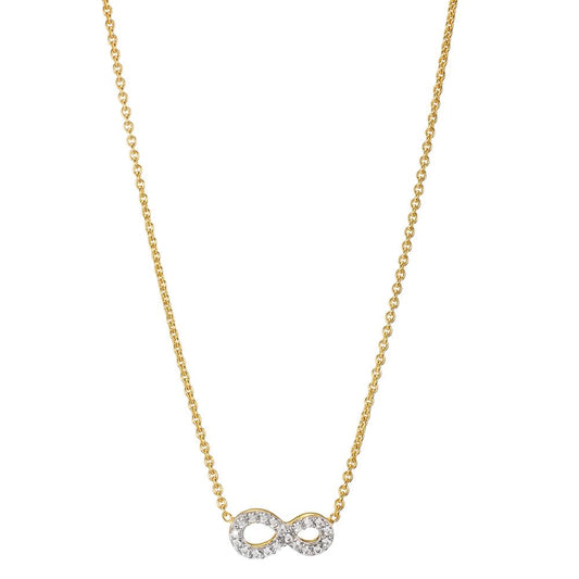 Collier 375/9K guld Zirconia Uendelighed 42-45 cm