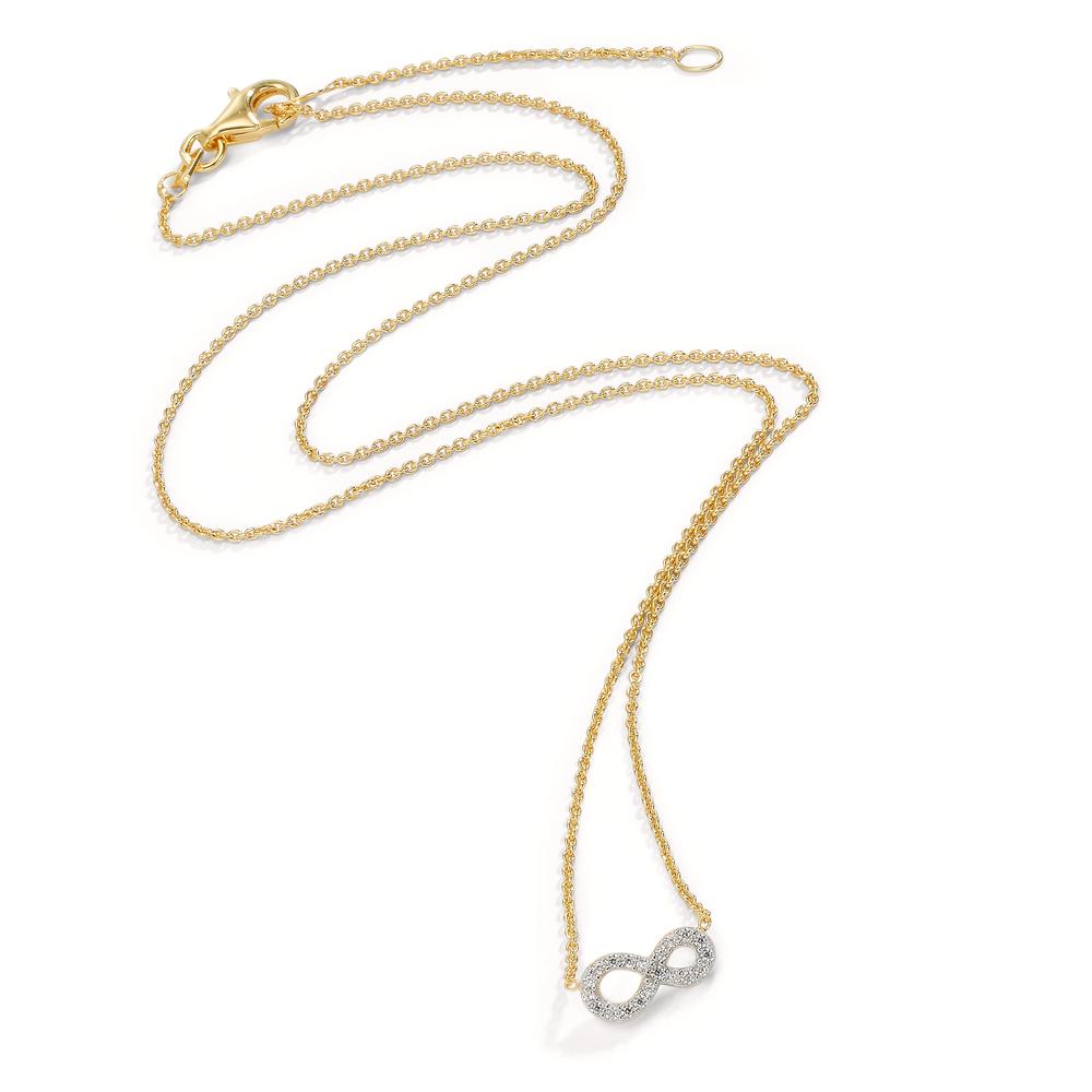 Collier 375/9K guld Zirconia Uendelighed 42-45 cm